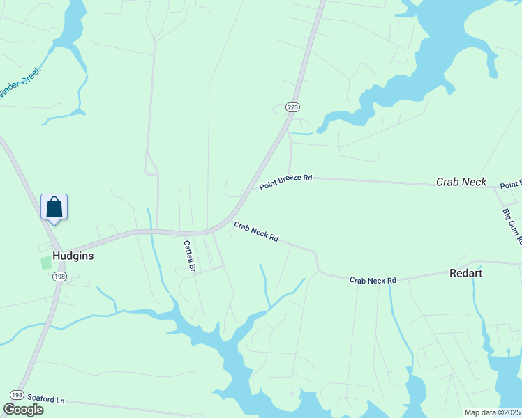 map of restaurants, bars, coffee shops, grocery stores, and more near 22 Point Breeze Road in Hudgins