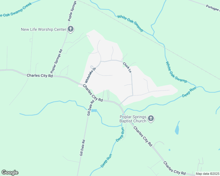 map of restaurants, bars, coffee shops, grocery stores, and more near 5136 Charles City Road in Richmond