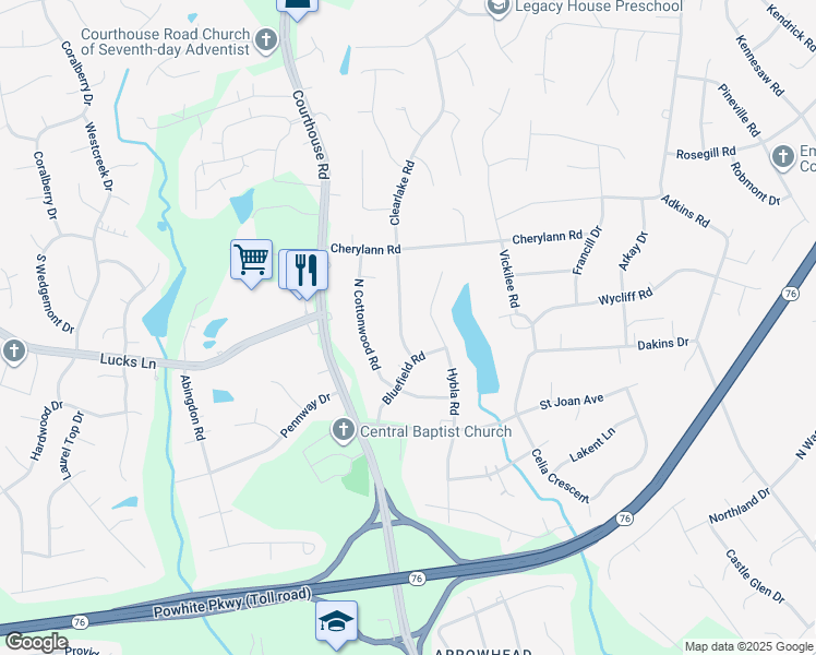 map of restaurants, bars, coffee shops, grocery stores, and more near 1201 Clearlake Road in Richmond