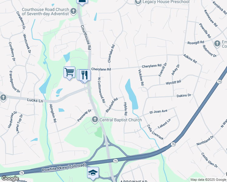 map of restaurants, bars, coffee shops, grocery stores, and more near 1201 Clearlake Road in Richmond