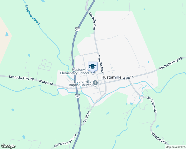 map of restaurants, bars, coffee shops, grocery stores, and more near 93 College Street in Hustonville