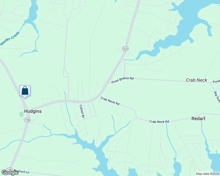 map of restaurants, bars, coffee shops, grocery stores, and more near 22 Point Breeze Road in Hudgins
