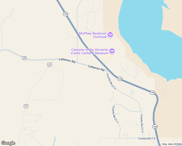 map of restaurants, bars, coffee shops, grocery stores, and more near 18005 County Road 27.9 in Dolores