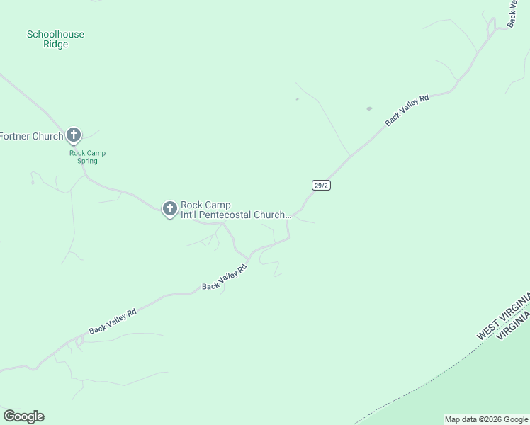 map of restaurants, bars, coffee shops, grocery stores, and more near 6613 Back Valley Road in Lindside