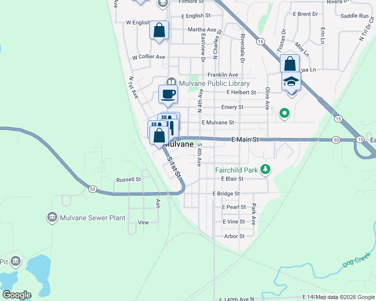 map of restaurants, bars, coffee shops, grocery stores, and more near in Mulvane