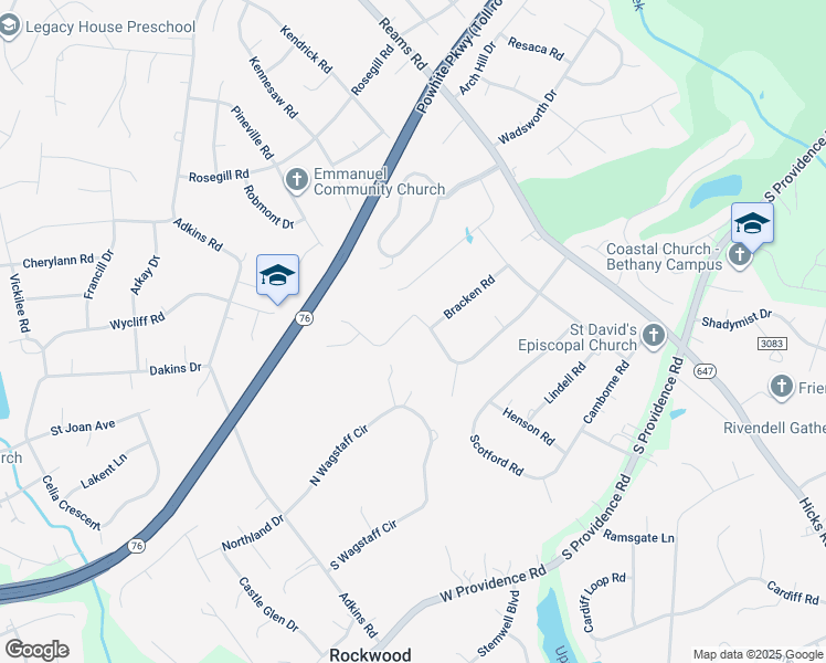 map of restaurants, bars, coffee shops, grocery stores, and more near 9101 Gallatin Road in Richmond