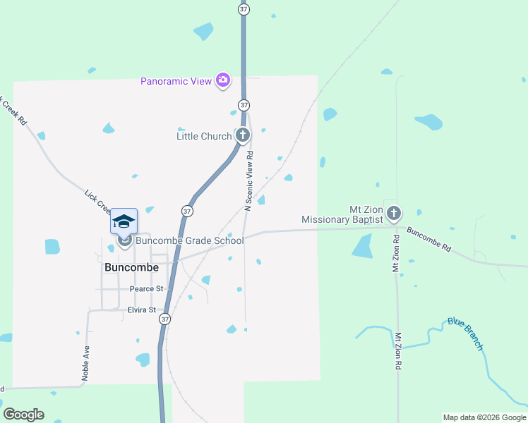 map of restaurants, bars, coffee shops, grocery stores, and more near 120 North Scenic View Road in Buncombe