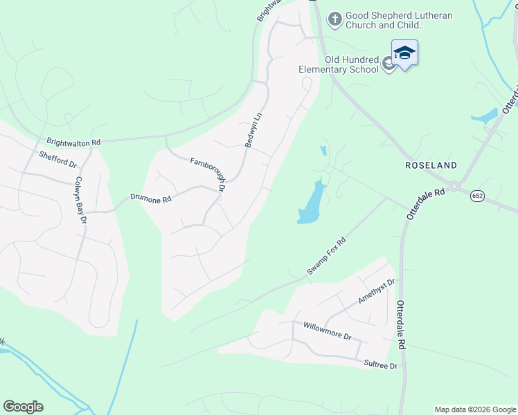 map of restaurants, bars, coffee shops, grocery stores, and more near 16107 Garston Lane in Midlothian