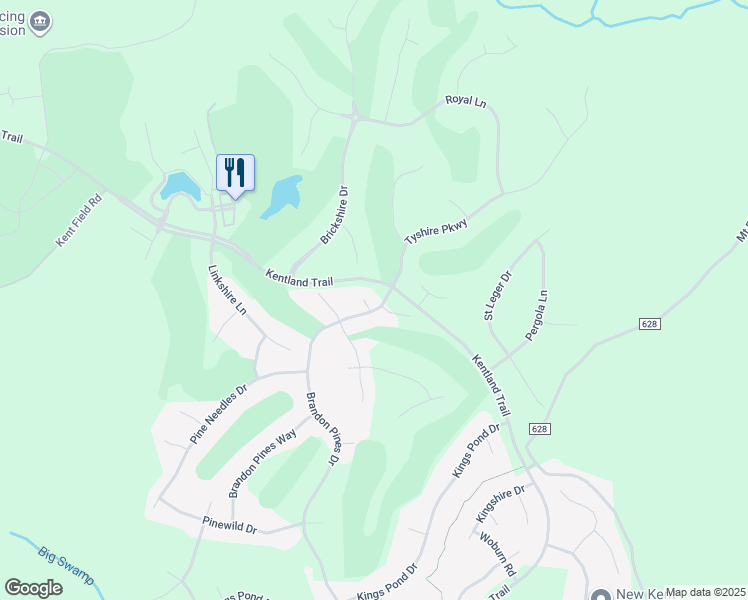 map of restaurants, bars, coffee shops, grocery stores, and more near 5285 Crewe Court in Providence Forge