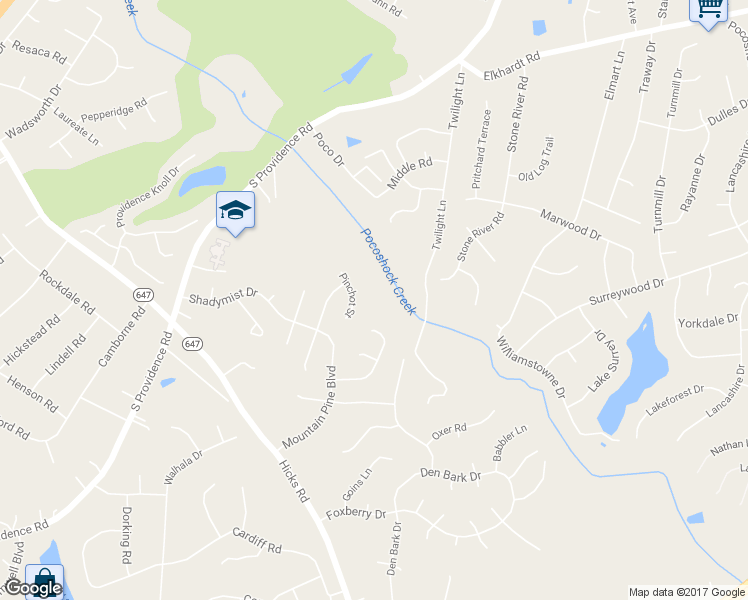 map of restaurants, bars, coffee shops, grocery stores, and more near 1619 Pinchot Street in Richmond