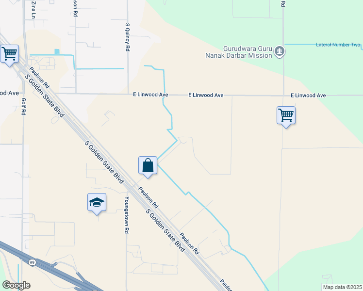 map of restaurants, bars, coffee shops, grocery stores, and more near 2006 South Daubenberger Road in Turlock