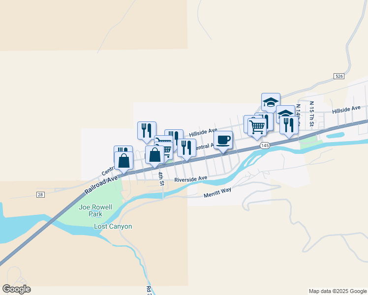 map of restaurants, bars, coffee shops, grocery stores, and more near 100 South 6th Street in Dolores