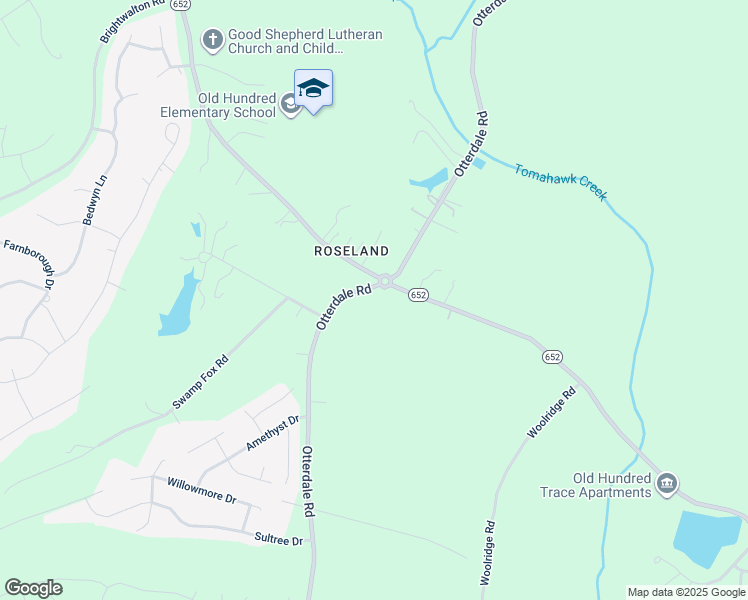 map of restaurants, bars, coffee shops, grocery stores, and more near 1809 Otterdale Road in Midlothian