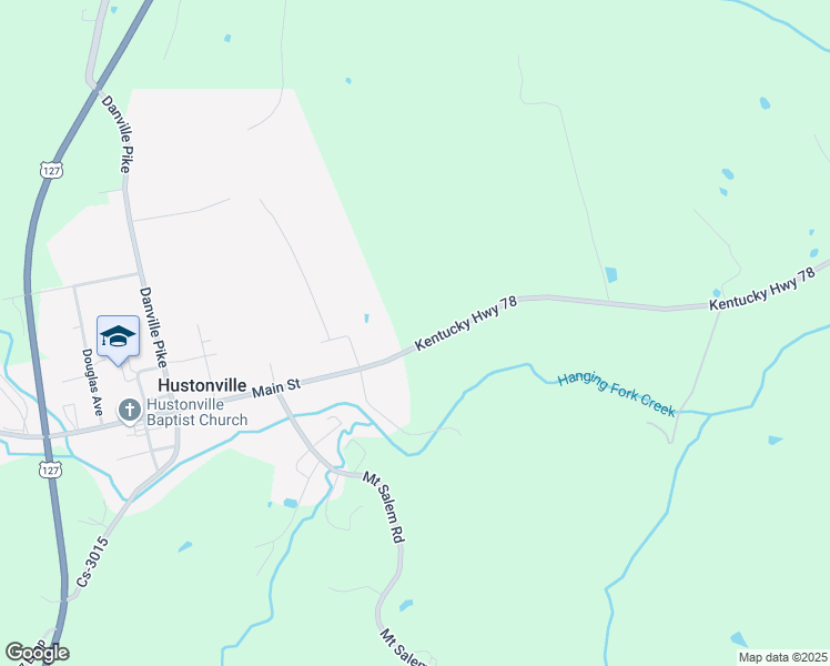 map of restaurants, bars, coffee shops, grocery stores, and more near Hustonville Road in Hustonville