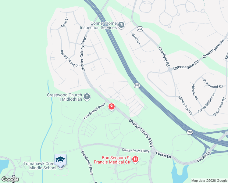 map of restaurants, bars, coffee shops, grocery stores, and more near 1706 Cobalt Avenue in Midlothian