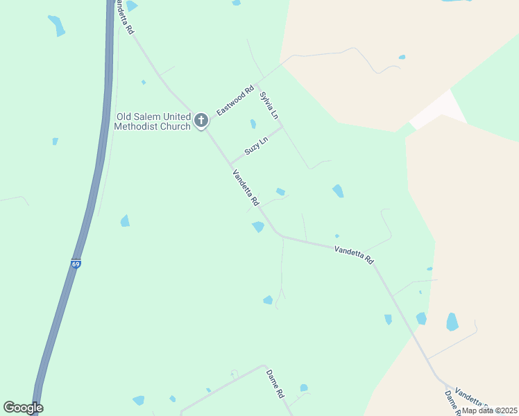 map of restaurants, bars, coffee shops, grocery stores, and more near 3286 Vandetta Road in Hanson