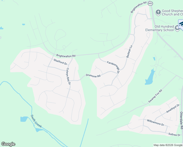 map of restaurants, bars, coffee shops, grocery stores, and more near 16031 Drumone Road in Midlothian