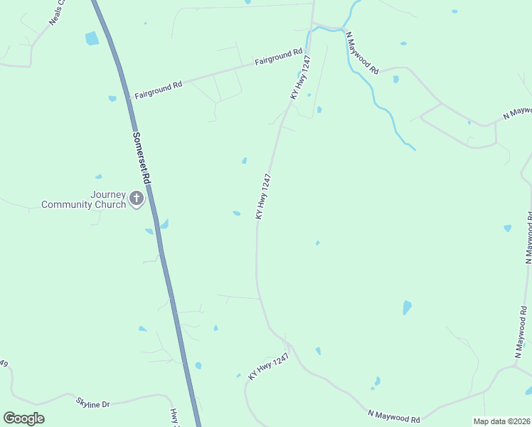 map of restaurants, bars, coffee shops, grocery stores, and more near 4960 Kentucky 1247 in Stanford