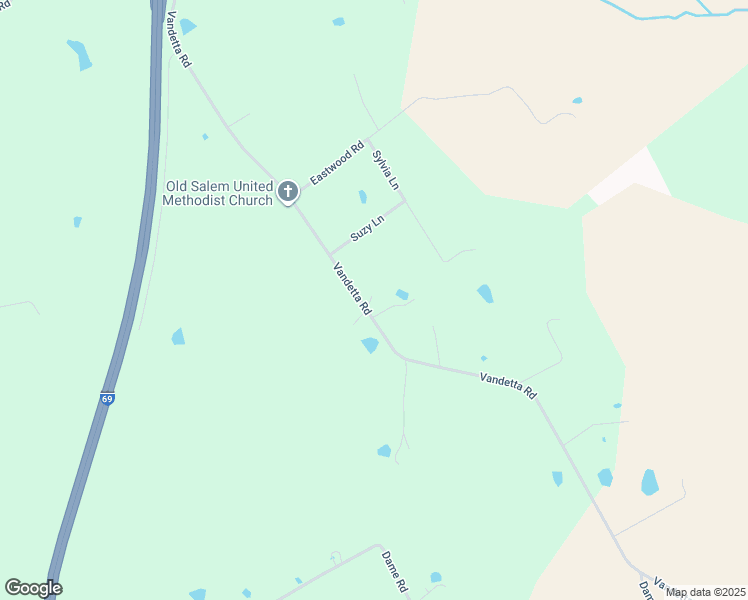 map of restaurants, bars, coffee shops, grocery stores, and more near 3286-3402 Vandetta Road in Hanson