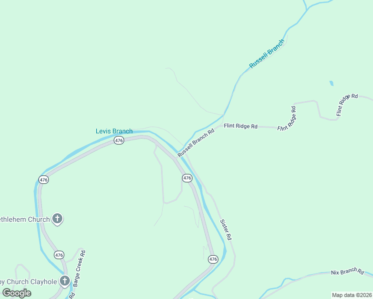 map of restaurants, bars, coffee shops, grocery stores, and more near 1 Russell Branch Road in Clayhole