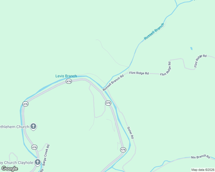 map of restaurants, bars, coffee shops, grocery stores, and more near 1 Russell Branch Road in Clayhole