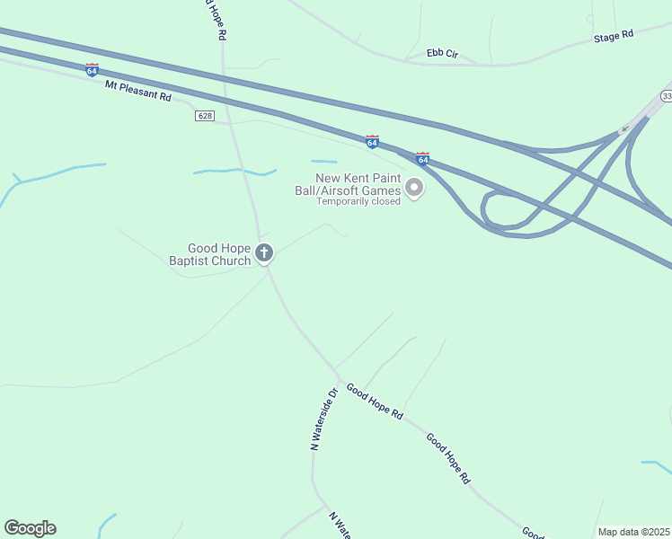 map of restaurants, bars, coffee shops, grocery stores, and more near 5333 Good Hope Road in Lanexa