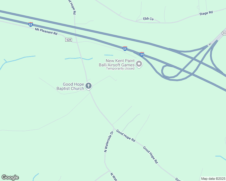 map of restaurants, bars, coffee shops, grocery stores, and more near 5333 Good Hope Road in Lanexa