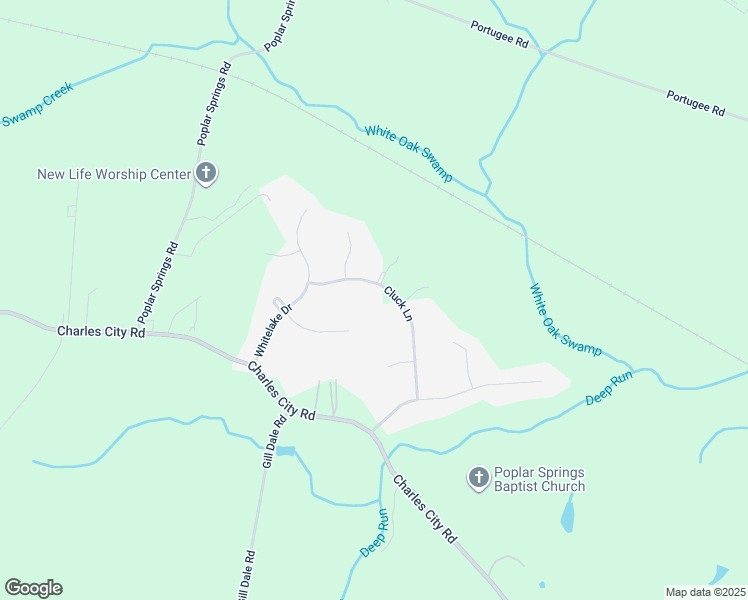 map of restaurants, bars, coffee shops, grocery stores, and more near 6720 Cluck Lane in Henrico