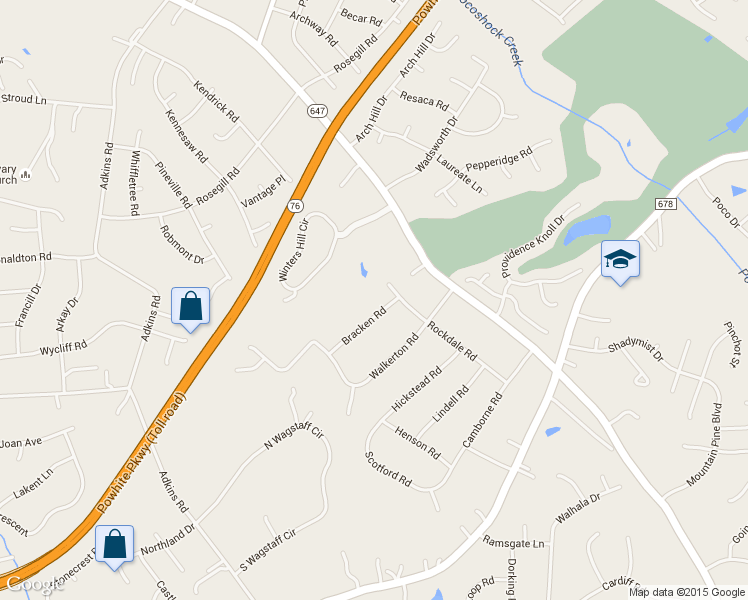 map of restaurants, bars, coffee shops, grocery stores, and more near 1810 Bracken Road in Richmond