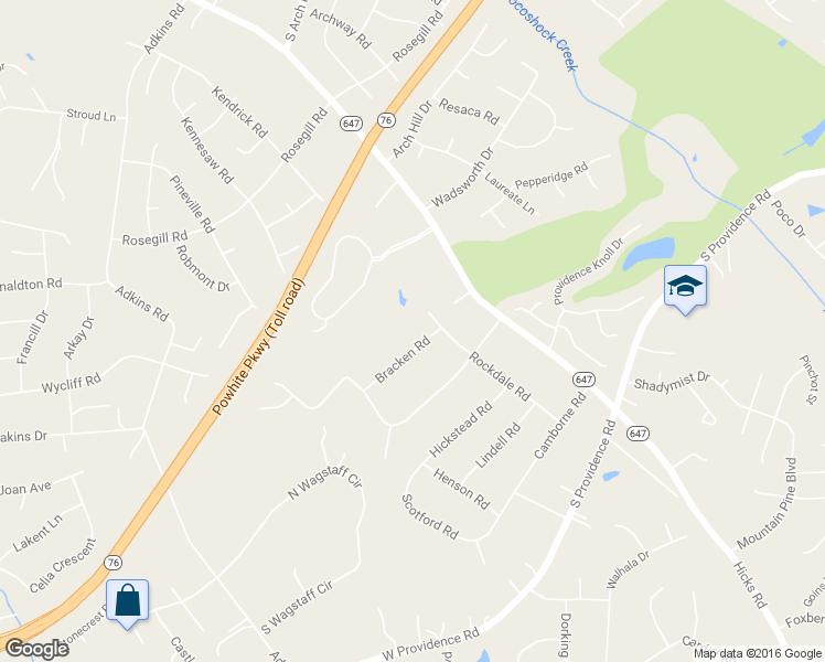 map of restaurants, bars, coffee shops, grocery stores, and more near 1810 Bracken Road in Richmond