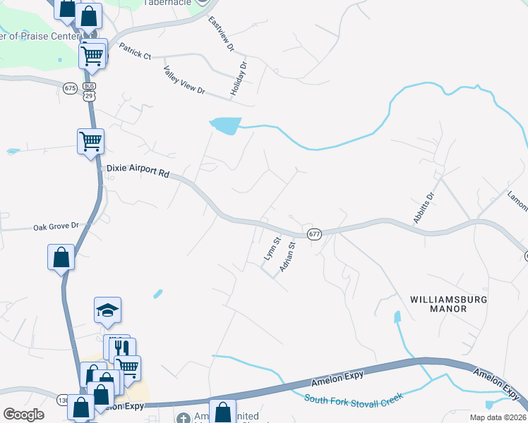 map of restaurants, bars, coffee shops, grocery stores, and more near 100 Hillcrest Circle in Madison Heights