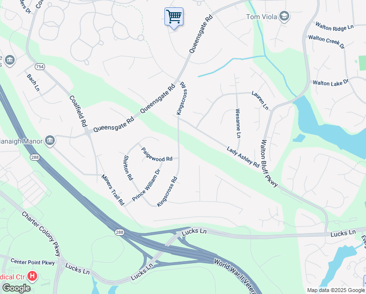 map of restaurants, bars, coffee shops, grocery stores, and more near 1419 Kingscross Road in Midlothian