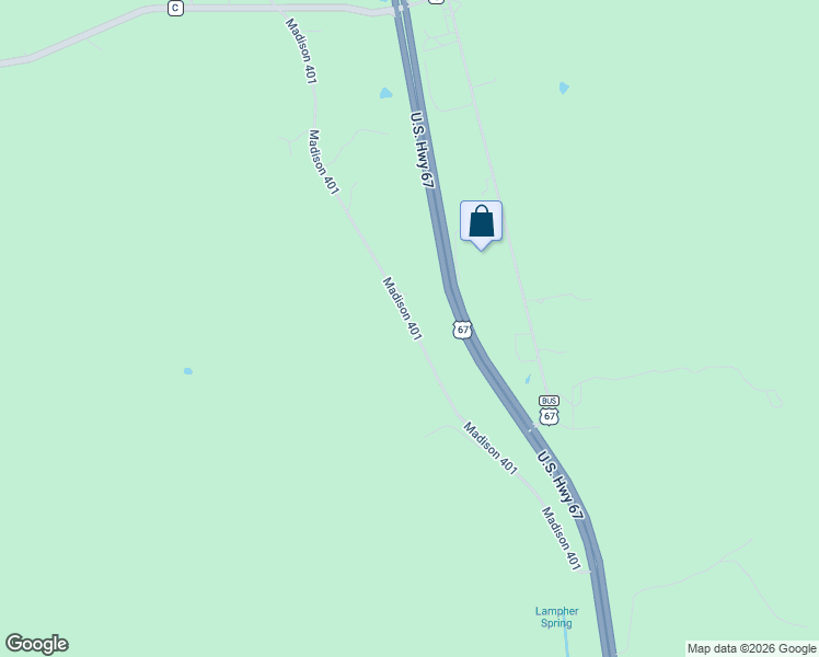 map of restaurants, bars, coffee shops, grocery stores, and more near 2757 Madison 401 in Fredericktown