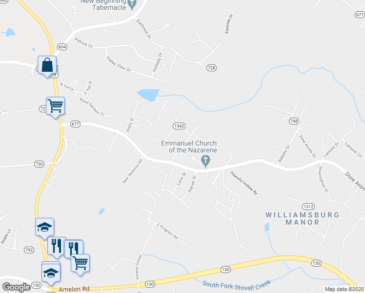 map of restaurants, bars, coffee shops, grocery stores, and more near 149 Hillcrest Circle in Madison Heights