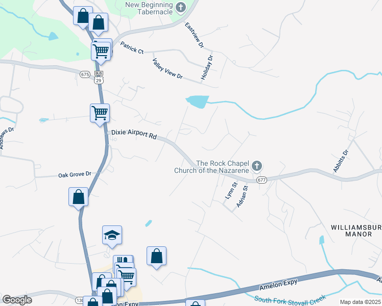 map of restaurants, bars, coffee shops, grocery stores, and more near 122 Dixie Airport Road in Madison Heights