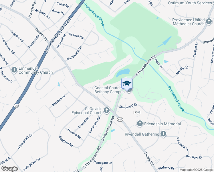 map of restaurants, bars, coffee shops, grocery stores, and more near 1433 Providence Knoll Drive in Richmond
