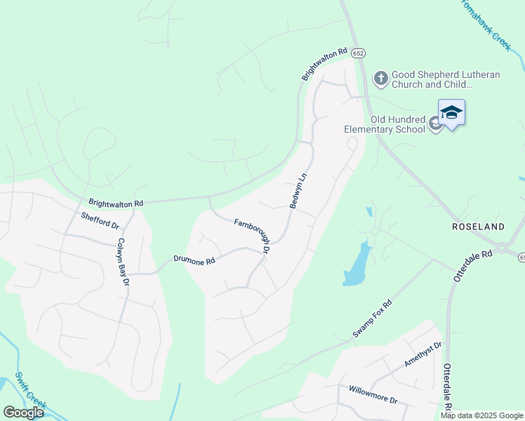 map of restaurants, bars, coffee shops, grocery stores, and more near 15925 Swindon Court in Midlothian