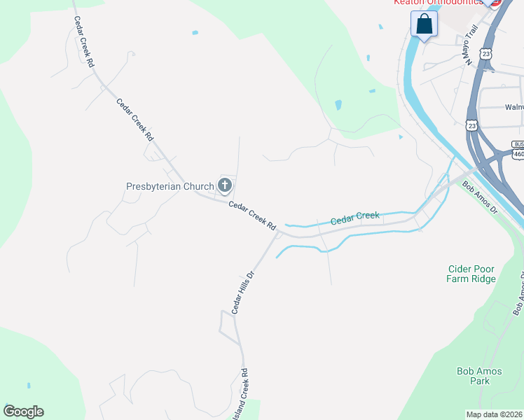 map of restaurants, bars, coffee shops, grocery stores, and more near 470 Cedar Creek Road in Pikeville