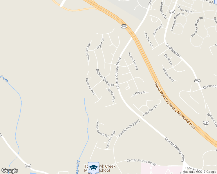 map of restaurants, bars, coffee shops, grocery stores, and more near 1513 Denby Way in Midlothian