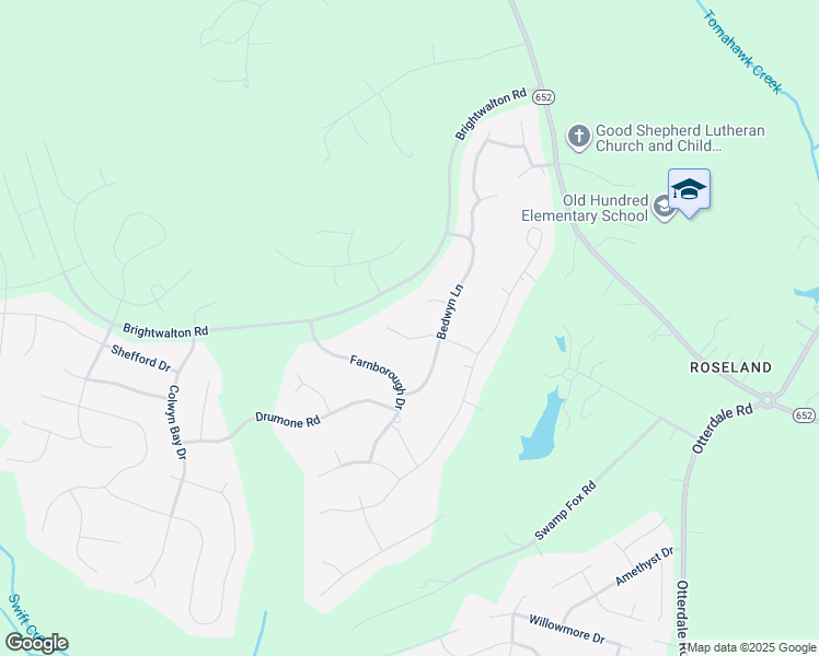 map of restaurants, bars, coffee shops, grocery stores, and more near 15918 Swindon Court in Midlothian