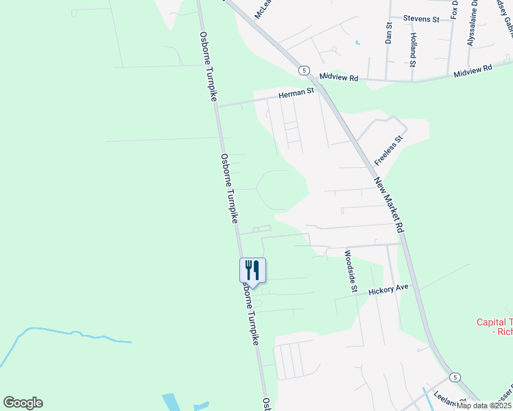 map of restaurants, bars, coffee shops, grocery stores, and more near 1201 Jockey Trce in Henrico