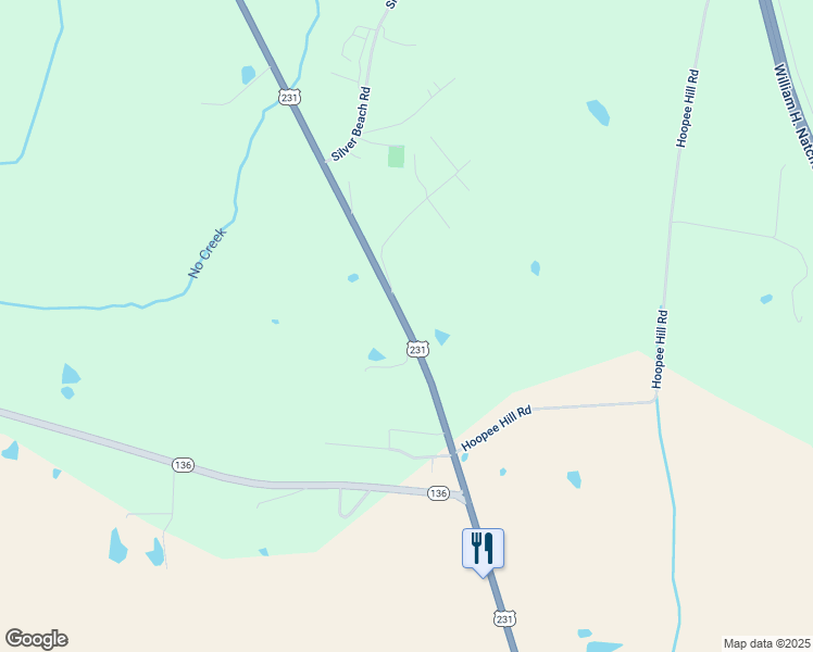 map of restaurants, bars, coffee shops, grocery stores, and more near U.S. 231 in Hartford