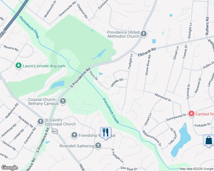 map of restaurants, bars, coffee shops, grocery stores, and more near 1401 Ransco Road in Richmond