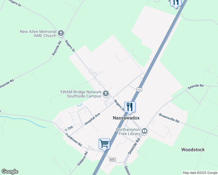 map of restaurants, bars, coffee shops, grocery stores, and more near 10057 Rogers Drive in Franktown