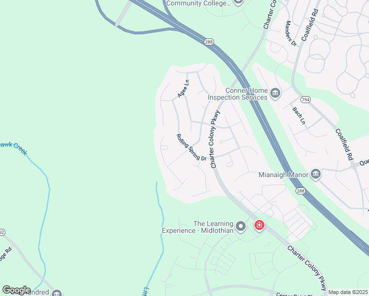 map of restaurants, bars, coffee shops, grocery stores, and more near 14300 Clemons Drive in Midlothian