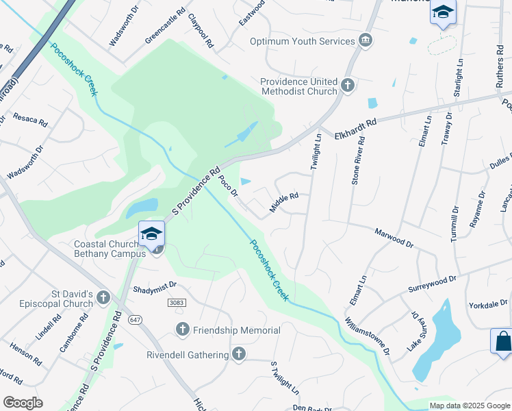 map of restaurants, bars, coffee shops, grocery stores, and more near 1408 Calander Court in Richmond