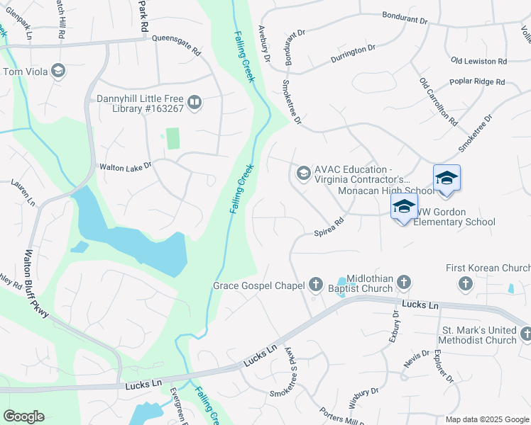 map of restaurants, bars, coffee shops, grocery stores, and more near 12118 Yucca Drive in Richmond