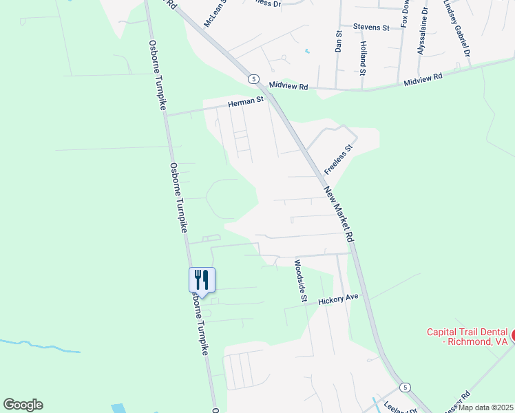 map of restaurants, bars, coffee shops, grocery stores, and more near 1230 Jockey Trce in Richmond