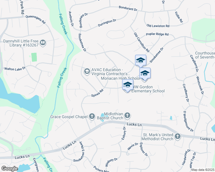 map of restaurants, bars, coffee shops, grocery stores, and more near 11824 Gordon School Road in Richmond