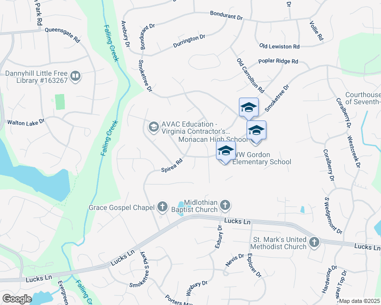 map of restaurants, bars, coffee shops, grocery stores, and more near 11824 Gordon School Road in Richmond